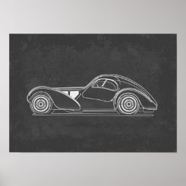 Poster Arte de Carro Retrô