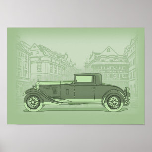 Poster Arte de Carro Retrô