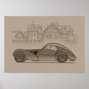 Poster Arte de Carro Retrô