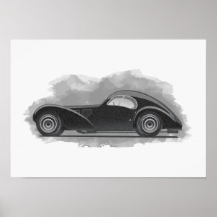 Poster Arte de Carro Retrô