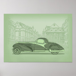 Poster Arte de Carro Retrô