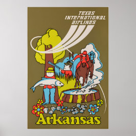 Poster Arte de Cartaz de Viagem de Arkansas Impresso