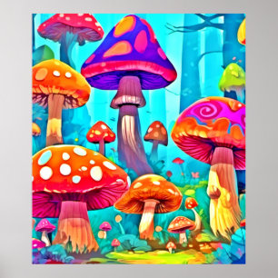 Poster Arte de Cartoon Giant Mushroom