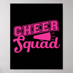 Poster Arte de Cheerleader Fofa Mulheres Garotas Esquadrã