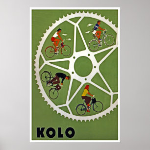 Poster Arte de Ciclismo Kolo Cartaz de Ciclismo Bicicleta