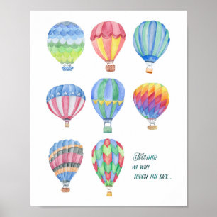 Poster Arte de Citação de Balão de Ar Quente em Aquarela 
