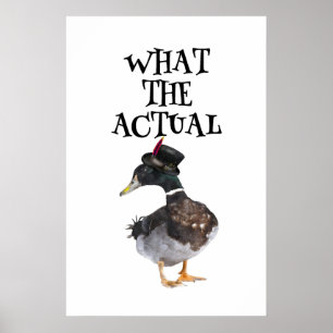 Poster Arte de Citação de Pato Engraçado em Steampunk