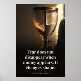 Poster Arte de Citação do Livro Fear Changes Shape