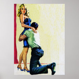 Poster Arte de Cobrir da Revista Vintage Pulp