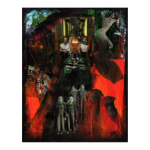 Arte de Colagem Surrealista Gira-Fogo da Chama Ete