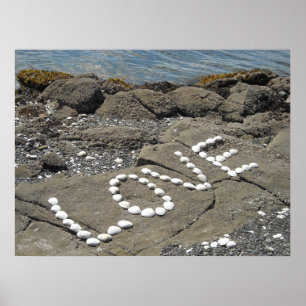 Pôster Arte de Conchas na Praia