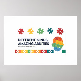 Poster Arte de Conscientização sobre Habilidades Incrívei