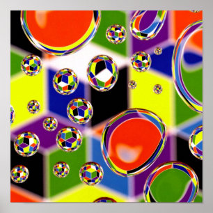 Poster Arte de Cores Primárias