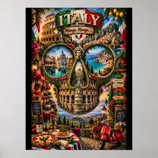 Poster Arte de Crânio da Itália | Estado de Espírito