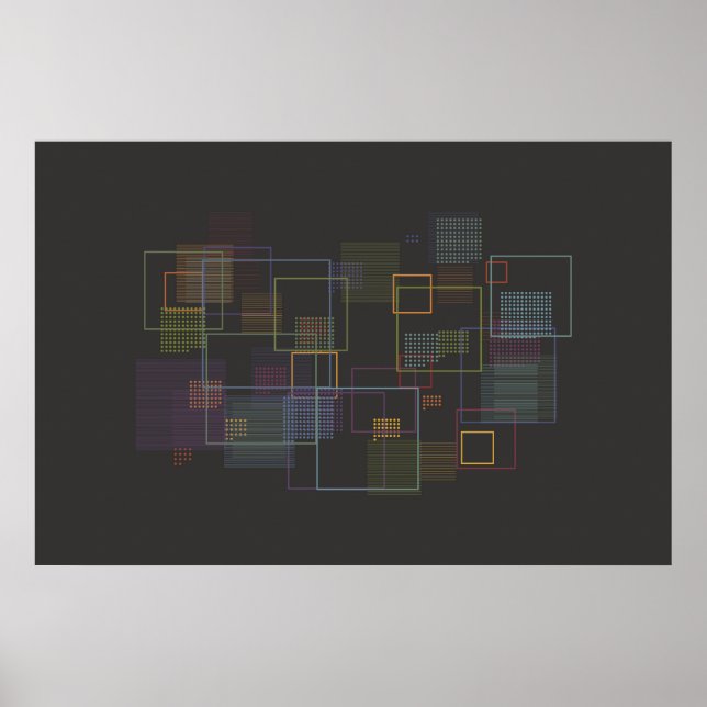 Poster Arte de Dados Iconográficos - Abstrato (Frente)