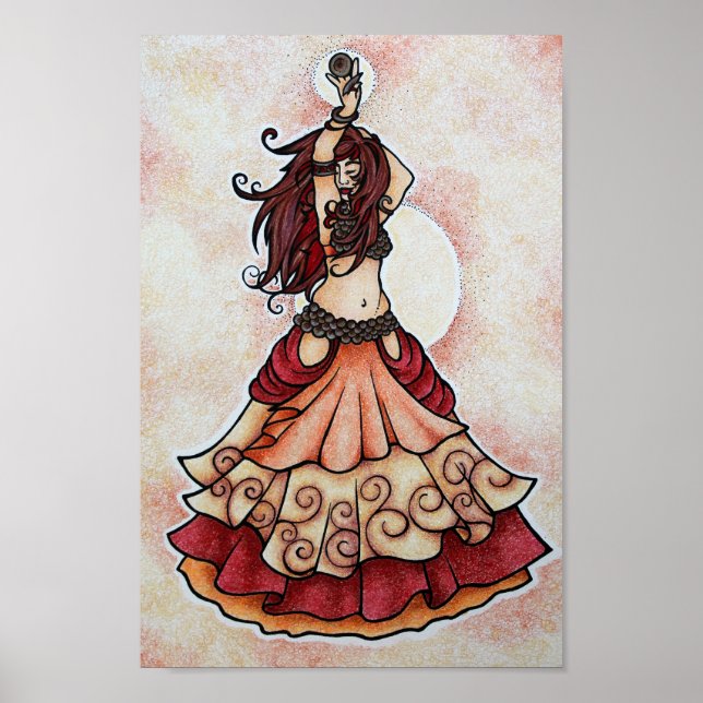 Poster Arte de dança do ventre Ember (Frente)