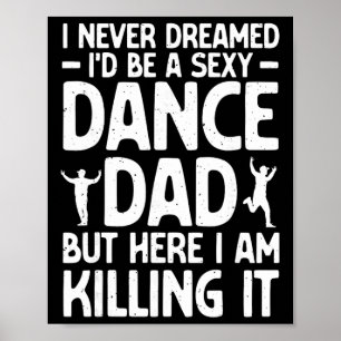 Poster Arte de dança engraçada para homens Pai Professor