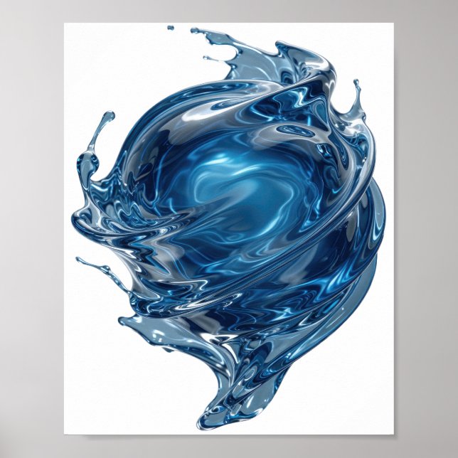 Poster Arte de declaração Sharp Silver WATER WORLD (Frente)