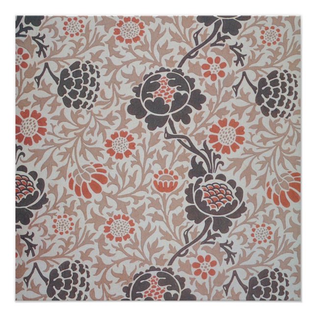 Pôster Arte de Design Botânico Grafton de William Morris (Frente)