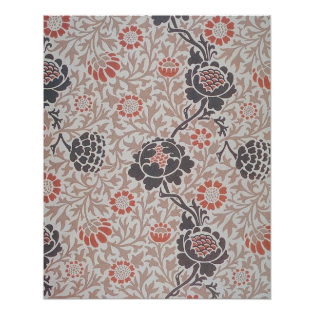Pôster Arte de Design Botânico Grafton de William Morris (Frente)