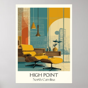 Poster Arte de Design Moderno do Interior do High Point N