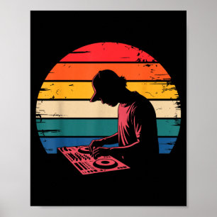Poster Arte de Dj engraçado homens mulheres produtor musi