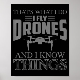 Poster Arte de Drone Engraçada Para Homens Mulheres Menin