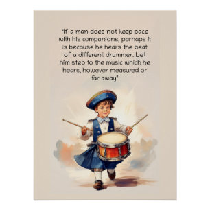 Pôster Arte de Drummer Diferente