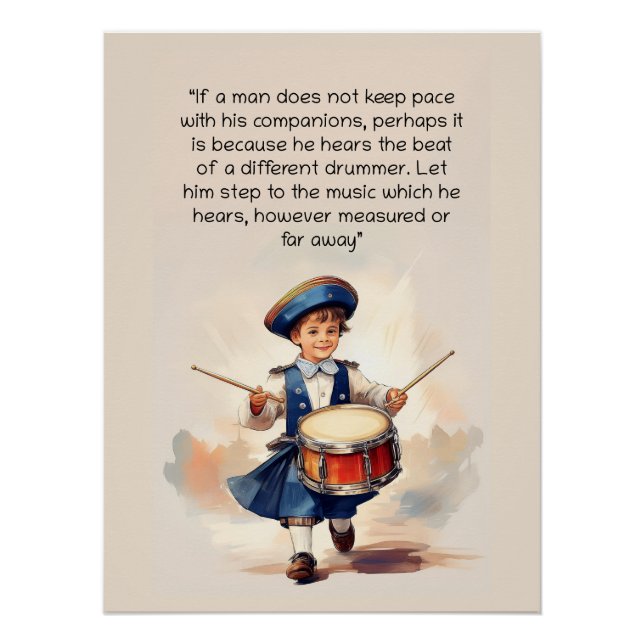 Pôster Arte de Drummer Diferente (Frente)