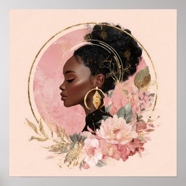 Poster Arte de Empoderamento da Mulher Negra (Frente)