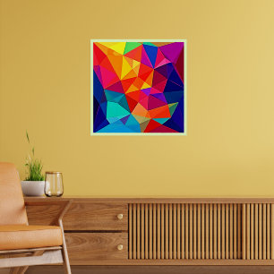 Poster Arte de Energia Caótica Prismática Vibrante