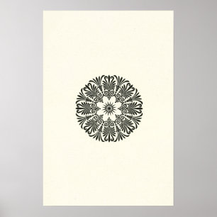 Poster Arte de esboço geométrica minimalista