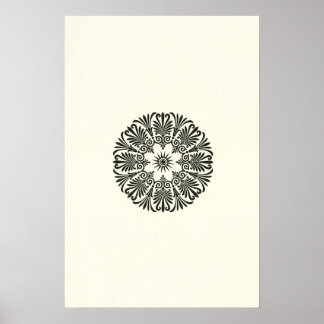 Poster Arte de esboço geométrica minimalista
