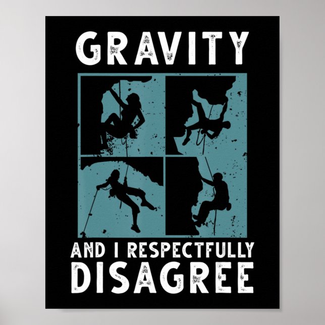 Poster Arte De Escala De Rock Divertida Para Homens Mulhe (Frente)