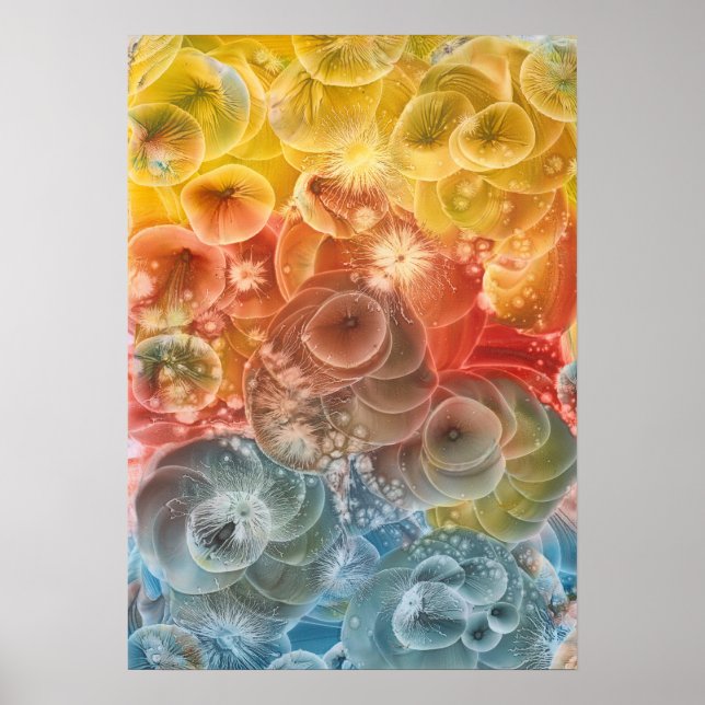 Poster Arte de explosão de cor de energia abstrata pintad (Frente)