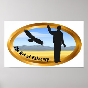 Pôster Arte de Falconry - Oval