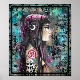Poster Arte de Fantasia Contemporânea Rose Tattoo