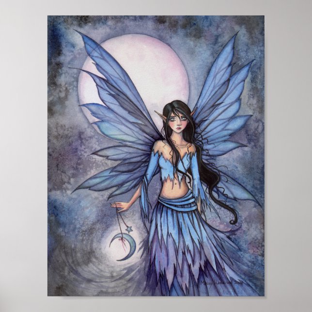 Pôster Arte de fantasia da fada da lua Lunetta (Frente)