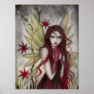 Poster Arte de Fantasia da Fada Escarlate por Molly Harri
