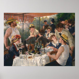 Poster Arte de festa de navegação impressionista francesa