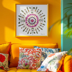 Poster Arte de Flor Prensada por S. Frigui a partir do Or