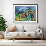 Poster Arte de Flores de Jardim de Aquarelas<br><div class="desc">Veja esta doce arte na parede, feita por mim para você! Adicione seu próprio texto, altere a cor de fundo também. Selecione o tamanho do impressão usando o menu suspenso acima e você pode clicar no botão "editar design" para personalizar o trabalho de arte para ajustado de qualquer tamanho de...</div>