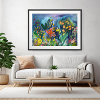 Arte de Flores de Jardim de Aquarelas