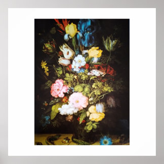 Poster Arte de Flores Silvestres Vintage Elegantes