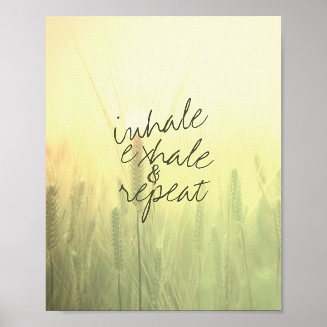 Poster arte de foto da natureza inalar exalar  (Frente)