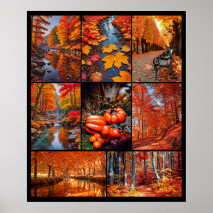 Poster Arte de Fotografias do Autumn Fall Landscape