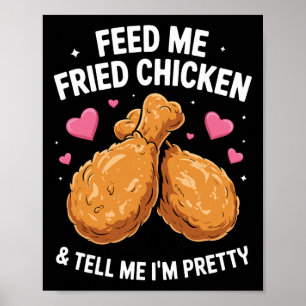 Poster Arte de Frango Frito Para Homens Mulheres Crianças