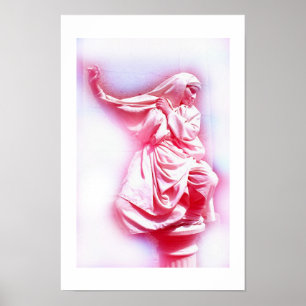 Poster Arte de freira rosa