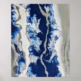 Poster Arte de fundo da Abstrato de pintura acrílica Cinz