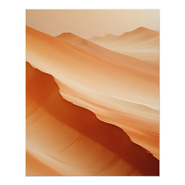 Pôster Arte de fundo do deserto do abstrato Landscape (Frente)